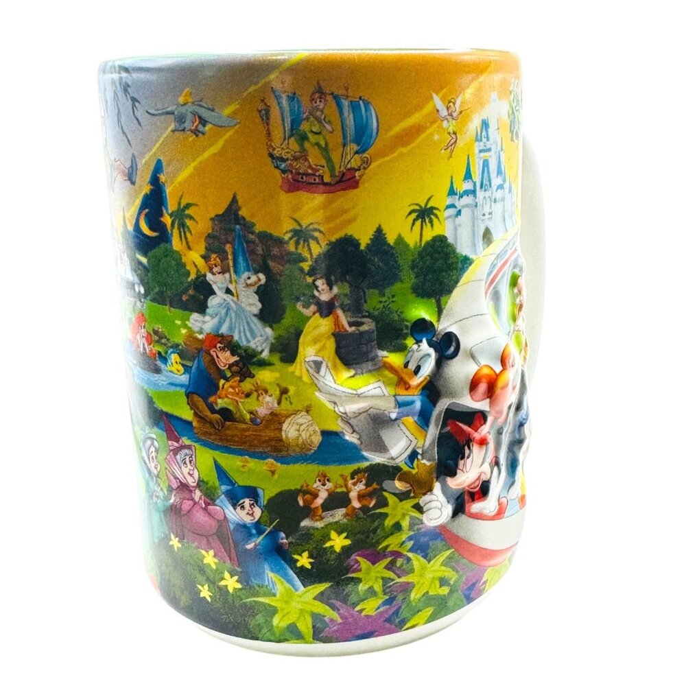 Walt Disney World Parks Grandpa Mug 16 Oz Ceramic Colorful Characters Vintage - Picture 8 of 9